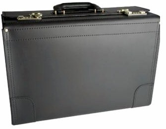 C1143 20inch Workhorse Top Grain Leather Catalog Case with Combo locks